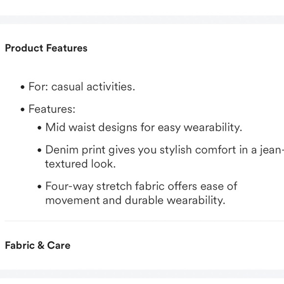 NWT Halara Mid Rise french terry denim sweat-pant jeans with pockets - Picture 12 of 13